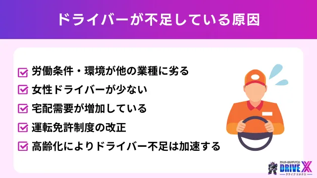 ドライバー不足の原因