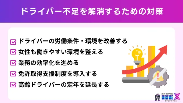 ドライバー不足の対策